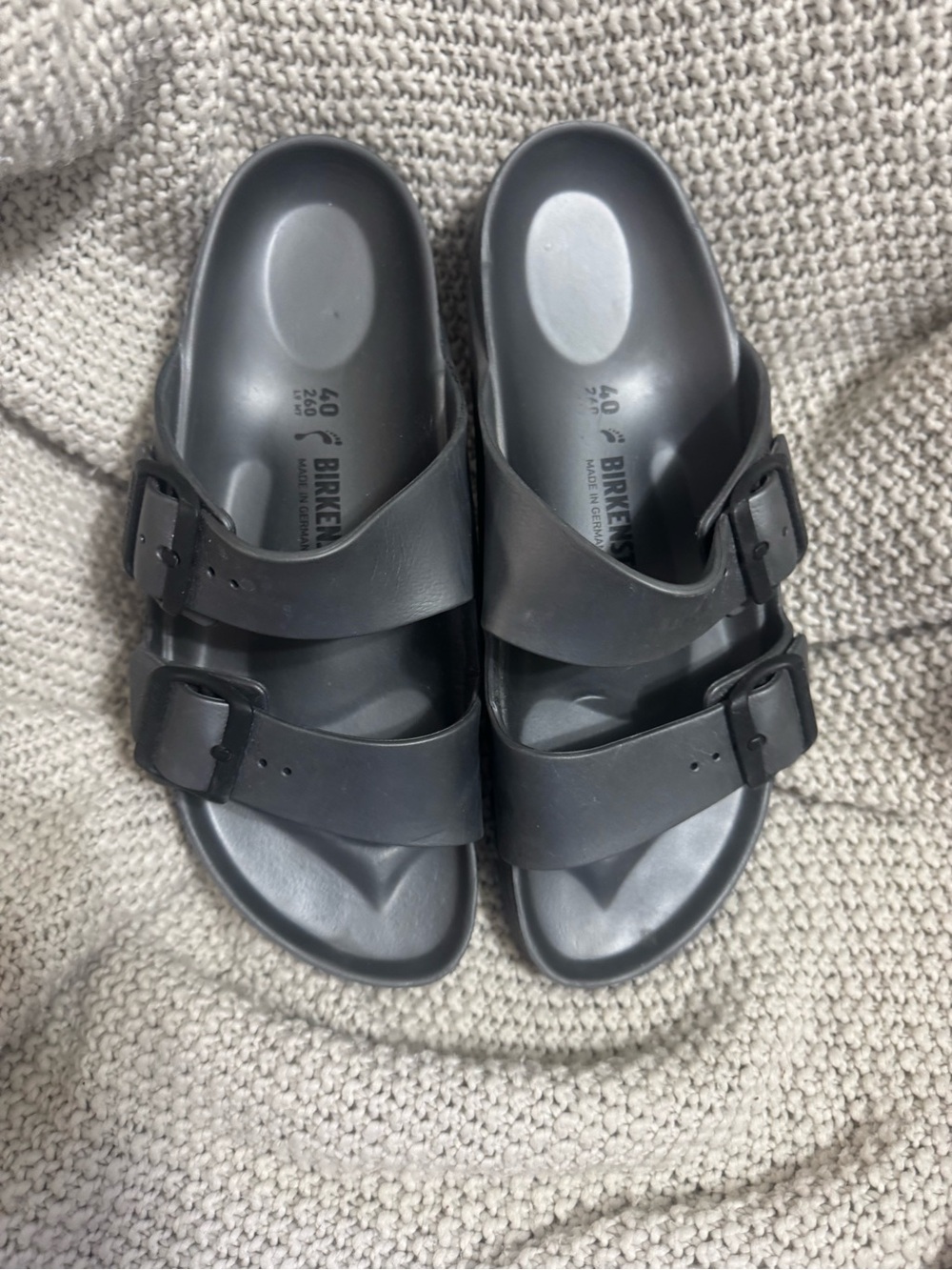 Birkenstock Black Two-Strap EVA Slide Sandals - Picture 2 of 5